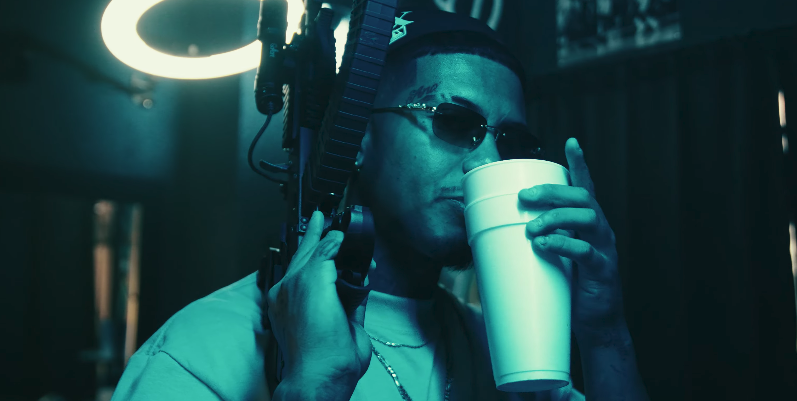 Castro Escobar in the Choppaz music video featuring Lil Keke